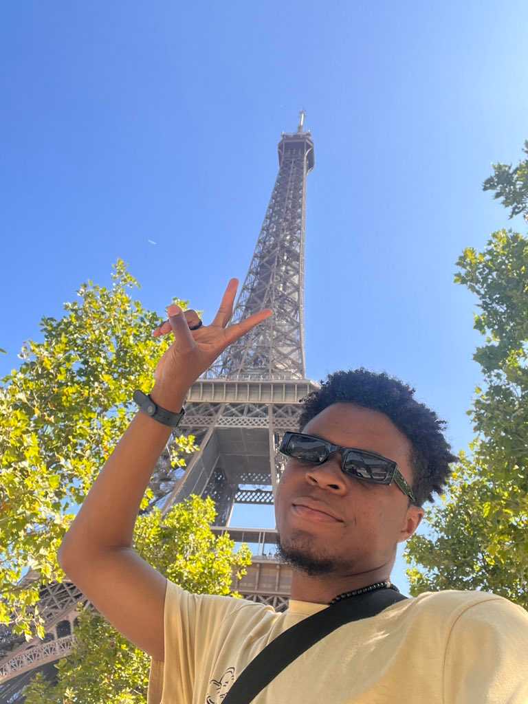 Me, in front of the Eiffel Tower